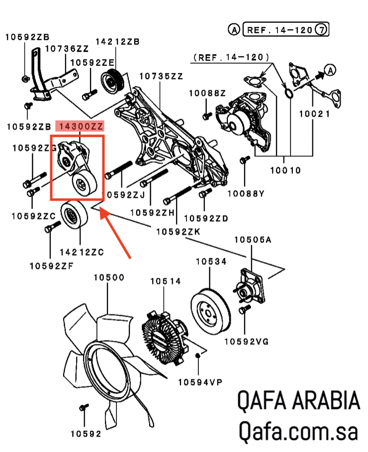 شداد سير المكينة الخارجي - تجاري