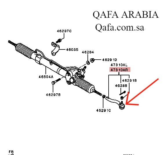 END ASSY, TIE ROD,RH