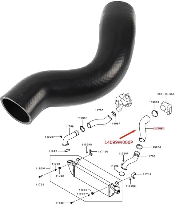 HOSE,INTER COOLER OUT AIR