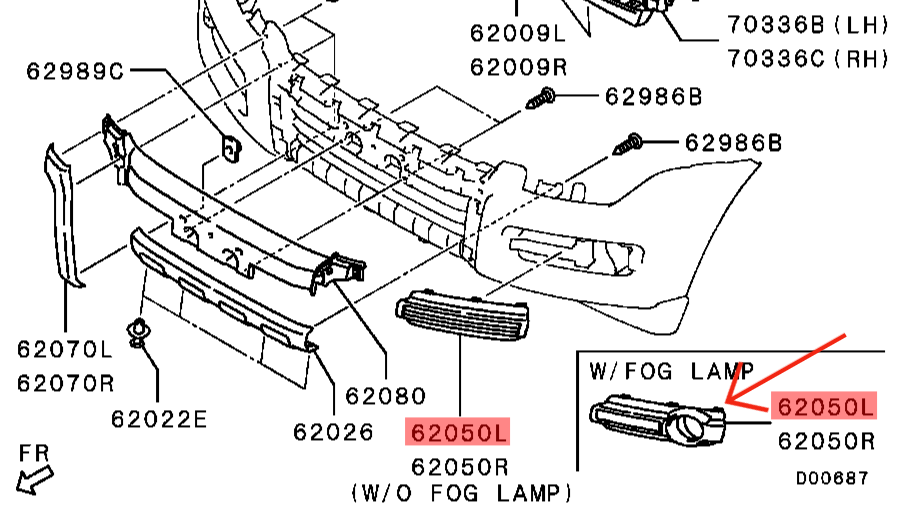 زيق كشاف ليد-يسار- باجيرو 2020/2015